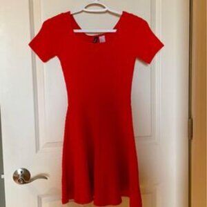 red Divided mini dress, 2